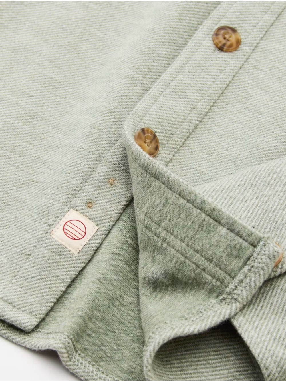 Marine Layer Pacifica Stretch Twill Overshirt - vetiver / sage - larger - Picture 3 of 10